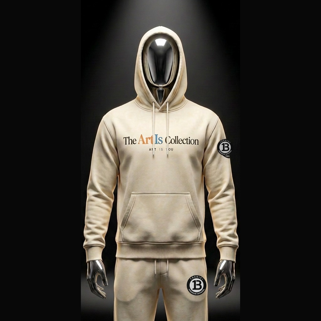 Art Is Cream Peach & Blue Sweatsuit